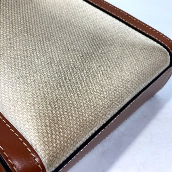 CELINE .02NT Carriage Vertical Cabas Mini2WAY Shoulder Bag Canvas - Picture 6 of 11